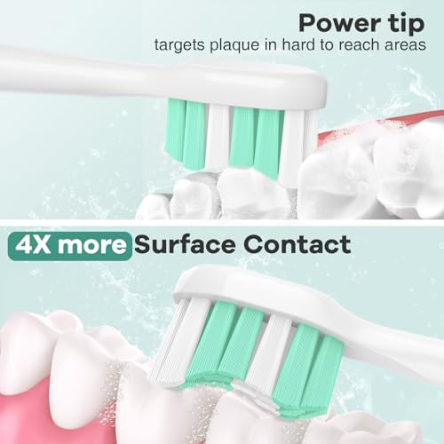 Aoremon Toothbrush Replacement Heads for Philips Sonicare Replacement Heads - Standard Toothbrush Head Compatible with Most Phillips Sonicare Click-on Electric Toothbrushes