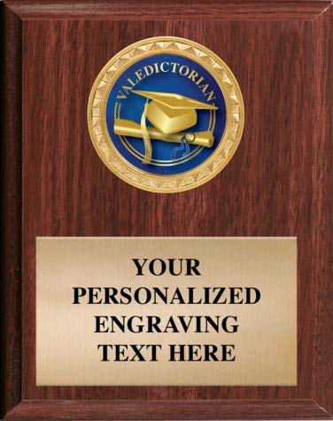 Crown Awards Valedictorian Plaque, 8 x 10 Valedictorian Plaque with Custom Engraving Included Prime
