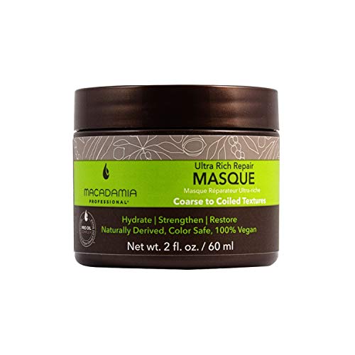 Macadamia Professional Hair Care Products Ultra Rich Repair Masque - For Thick Curly Hair - Color-Safe, Cruelty-Free and 100% Vegan - 2 Fl. Oz.