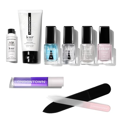 LONDONTOWN Most-Loved & Must-Haves Complete Nail Polish Set - Manicure Essentials, Nail Care, Cuticle Tools with Nail Polish