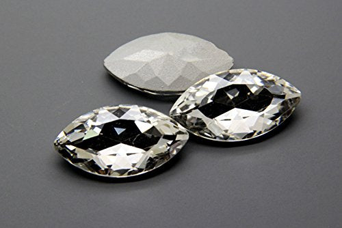 Minejin Nail Rhinestones Mini Horse Eye Shaped 3D Crystal Diamonds Stone Glass Glitter Gems (4x8MM)