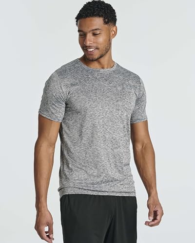 5 Pack Men’s Active Quick Dri Dry Fit Crew Neck T Shirts Athletic Running Gym Workout Short Sleeve Tee Tops Camisas Para Hombres Summer