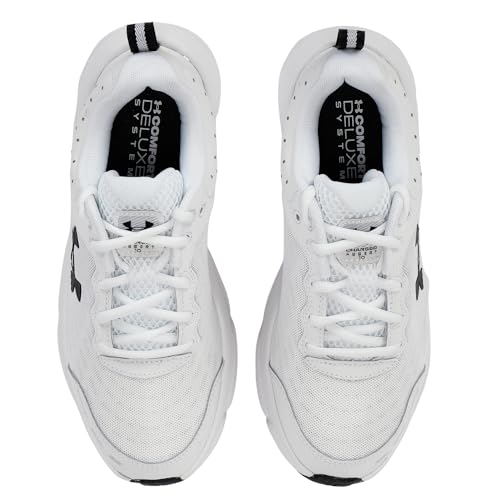 Under Armour Men's Charged Assert 10, (104) White/Black/Black, 7, US