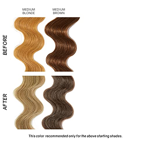 oVertone Haircare Blue Toning Conditioner - Neutralizes Brassiness for Blonde to Light Brown Hair - Deeply Hydrating Formula with Shea Butter & Coconut Oil - Vegan, Cruelty-Free, Paraben-Free - 8 oz