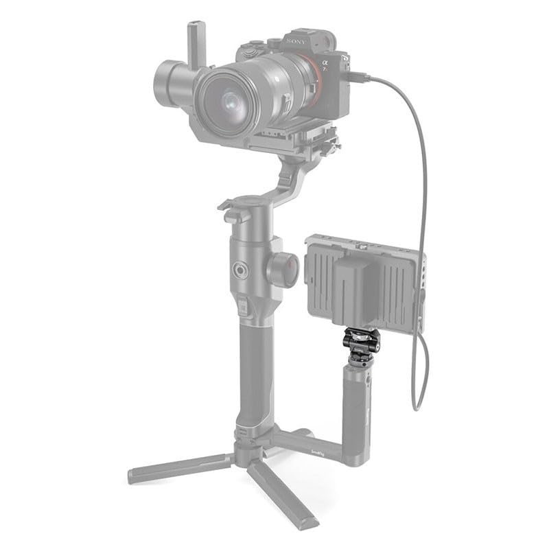 (New Version) SMALLRIG Camera Monitor Mount with Cold Shoe Adapter, 360° Swivel and 180° Tilt Adjustable Monitor Holder with Thumbscrew, Anti-twist Design, Max Payload 2.3kg - 2905B