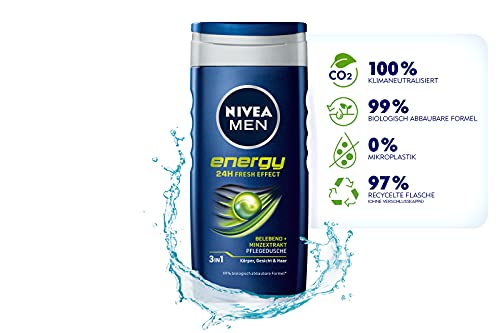 NIVEA Men Energy Shower Gel, 250 ml