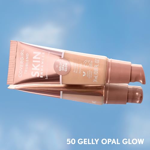 CoverGirl TruBlend Skin Enhancer, Opal Glow, Luminizer, Healthy-Looking Glow, Flexible Coverage, Clean & Vegan, Water-Based Formula, For All Skin Tones, 0.81oz