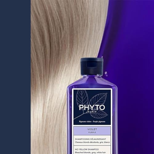 Phyto Purple No Yellow Shampoo - Colour Depositing Purple Shampoo, Anti Brass Toning Shampoo Neutralizes Yellow Tones and Enhances Shine|250 ml
