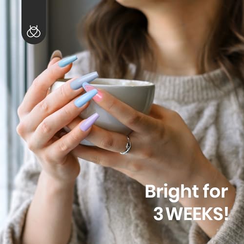 beetles Gel Polish Nail Set 6 Colors Ultimate Morandi Nude Pink White Blue Pastel Gel Nail Polish 6 Colors Daydream Verses Collection Soak Off Uv Diy Manicure Kit New Nail Trend for Women Girls