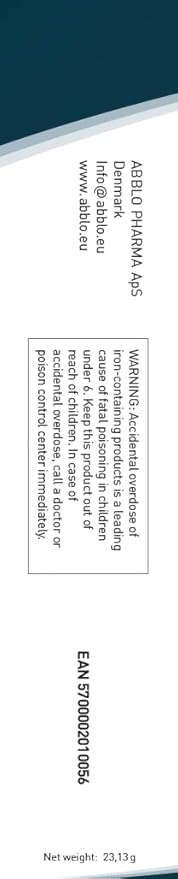 25mg. ABBLO Iron Bisglycinate is Very Gentle on The Stomach, and can be Taken with Food and Calcium Tablets.