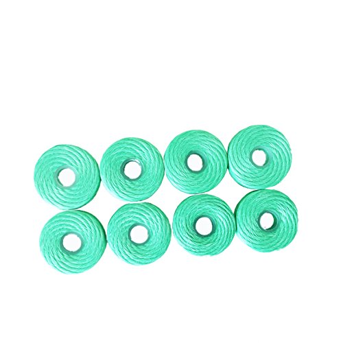 8Pcs/Pack Dental Flosser Mint Flavor Dental Floss Built-in Spool Flat Wire Replacement Core Dental Floss 50M Each(Comes with A Box for Easy Carrying) (Green)