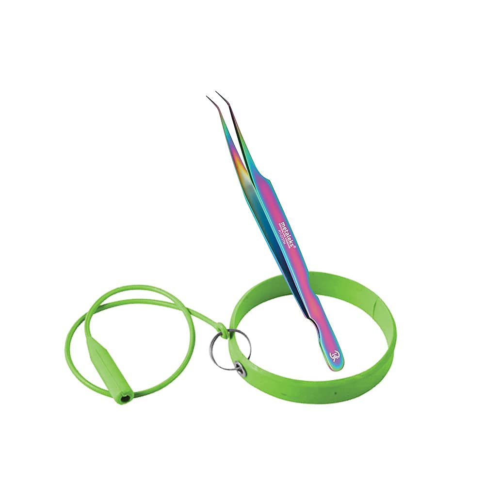 Eyelash Extension Tweezers Protector & Holder Bracelet In Silicon Ring Tweezers Protector I Wrist Band Strap (Green)