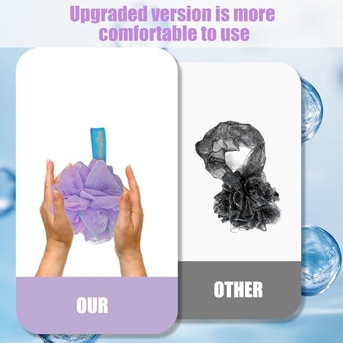 20 Pack Mini Shower Loofah Bath Sponge 20G, Soft Travel Size Nylon Mesh Puff for Body Wash, Loofah Shower Exfoliating Scrubber Pouf for Women and Men, Full Cleanse, Beauty Bathing Accessories