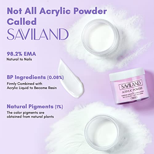 SAVILAND Acrylic Nail Kit with Drill: Professional 0.5Oz Clear/White/Pink Acrylic Powder and 50ml Liquid Set with Drill Nail Brush Forms Tool Extension Set for Beginners with Everything Home DIY Salon