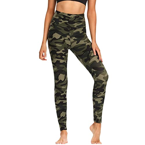 GAYHAY High Waisted Leggings for Women - Soft Opaque Slim Tummy Control Printed Pants for Running Cycling Yoga