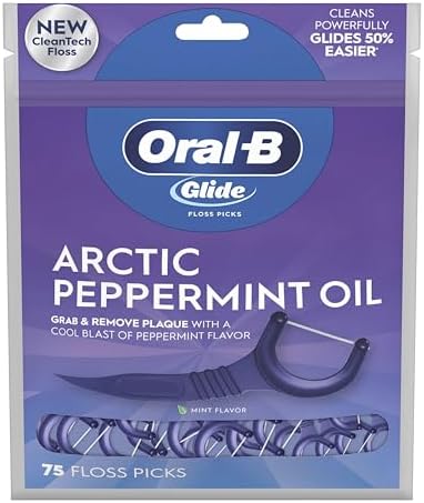 Oral-B Glide 3d White Floss Picks Radiant Mint, 75 Count (pack of 4)