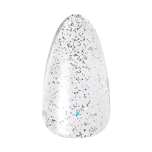 KISS Voguish Fantasy Halloween Nails, Black, Medium Length, Almond Shape, Pink Gel Nail Glue (2g), Mini Nail File, Manicure Stick, & 28 Fake Nails