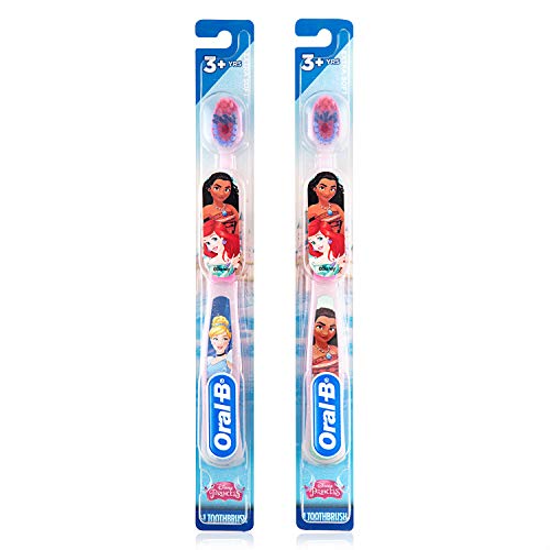 Oral-B New Princess Toothbrush for Little Girls, Children 3+, Extra Soft, Characters Vary - Pack of 6 (Characters Vary)