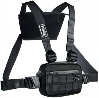 MVRK Water Resistant Chest Bag - Lightweight Tactical Chest Bag For Outdoor Training, Running Chest Pack For Men With Extra Storage