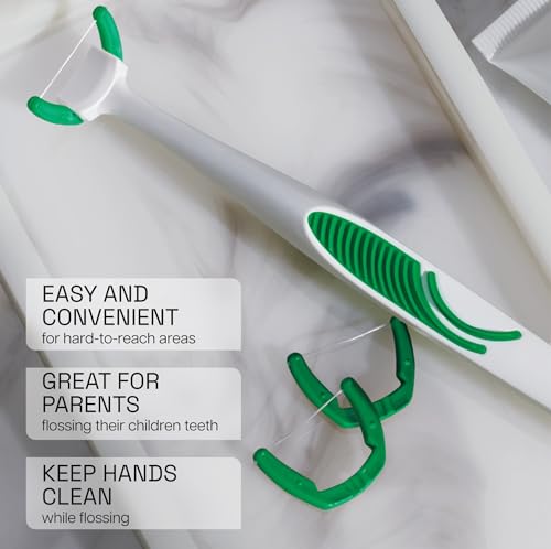 REACH Ultraclean Access Flosser Refill Heads, Mint, Plaque Remover for Teeth, Shred Resistant, for Hard to Reach Areas, Oral Care, PFAS Free, for Adults & Kids, 6 Pack, 28 Count