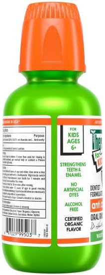 TheraBreath Kids Mouthwash with Fluoride, Organic Strawberry Splash, Anticavity, 10 fl oz & TheraBreath Kids Mouthwash with Fluoride, Organic Wacky Watermelon, Anticavity, 10 fl oz