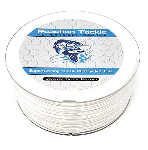 Reaction Tackle Braided Fishing Line White 10LB 150yd