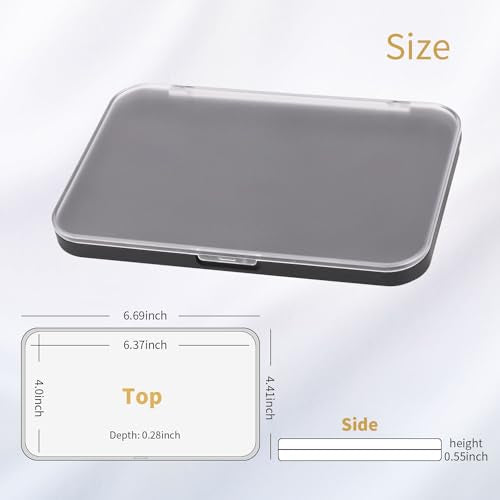 Magnetic Makeup Palette with Frosted Clear Top, 3Pack Empty Eyeshadow Dispensing Storage Box with 60Pcs Adhesive Metal Stickers for DIY Cosmetics Blush Powder-6.69"X4.41"Palette