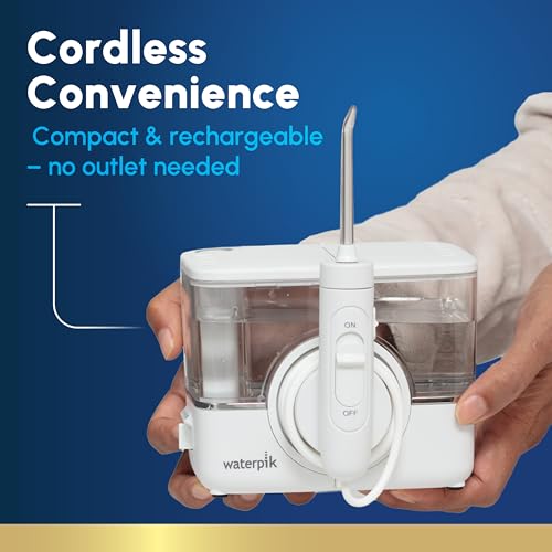Waterpik ION Professional Water Flosser, Rechargeable and Portable for Teeth, Gums, Braces, 10 Settings, 7 Flossing Tips For Multiple Users And Needs, ADA Accepted, WF-12 White, Packaging May Vary