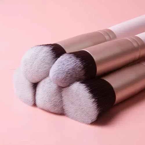 25Pcs Makeup Brush Sets with Wristbands and Headband, Including 14Pcs Makeup Brushes, 3Pcs Blender Sponge, 4Pcs Powder Puffs, Multi-functional Makeup Tool Set for Women and Girls (Pink)