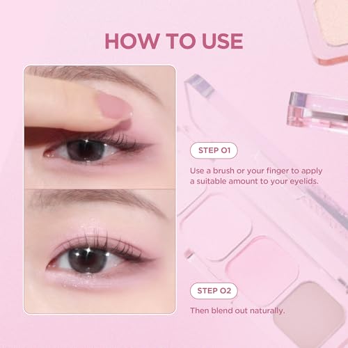 lilybyred Mood It Palette | 4-Shade Korean Eyeshadow Palette, Pre-Matched Personal Tone, Soft Blending, Buildable Coverage, Matte & Shimmer Finish, Daily Wear, Compact Size, 0.11 oz. (02 Like It)