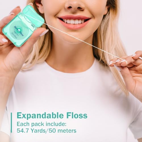 96 Pack Dental Floss Bulk Mint Flavored Floss 50m Each Travel Dental Oral Care for Teeth and Gum Protection(Mint Green)
