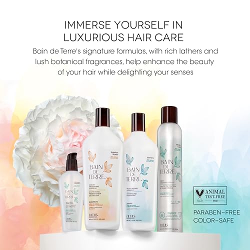 Bain de Terre Green Meadow Balancing Conditioner, Gentle Moisture Balance for Soft, Silky & Bouncy Hair with Argan & Monoi Oils, Paraben-free, Color-Safe, Vegan (2 sizes)