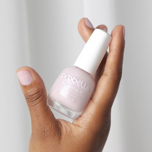 Probelle Illuminating Nail Concealer, Sheer Long Lasting Brightening Nail Polish for yellowing discolored nails, perfect finish for damaged nails with imperfections, Vegan, Gluten Free, Lilac Glow