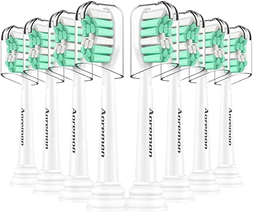 Aoremon Replacement Heads for Sonicare - Toothbrush Heads Compatible with Philips Sonicare Snap-on Electric Toothbrush (White),8 Pcs