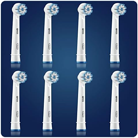 Oral-B Sensitive Clean Replacement Brush Heads x 8 Original Refill for Electric Toothbrush, White, 200 gram