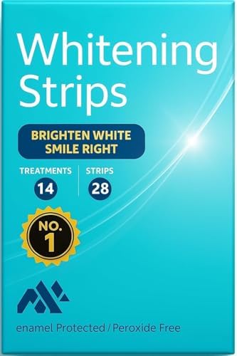 Teeth Whitening Strips 28 Strips 14 Treatments - Dentist Formulated and Sensitivity Free, Stain Remover