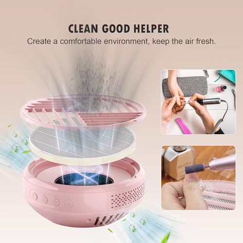 4 Pack Replacement Filters Compatible with MelodySusie HPro/SProR Nail Dust Collector, Home or Nail Salons Use Reusable Refill Filters for Nail Dust Vacuum Machine
