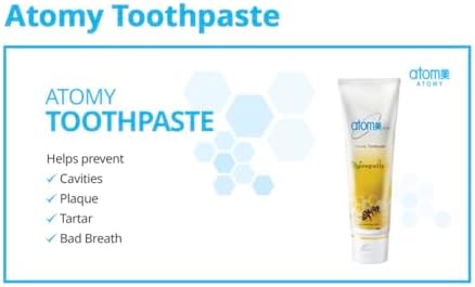 Atomy Toothpaste Natural Oral Care with Propolis & Green Tea Extract 5 x 200g