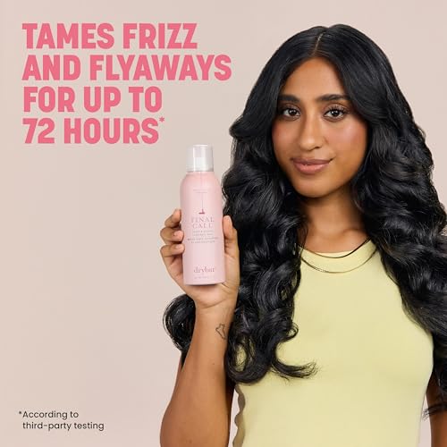 Drybar Final Call Frizz & Static Control Mist | Fights Frizz, Tames Flyaways to Maintain Smooth and Shiny Blowouts, 24 Hour Frizz Control & 72 Hour Static Control