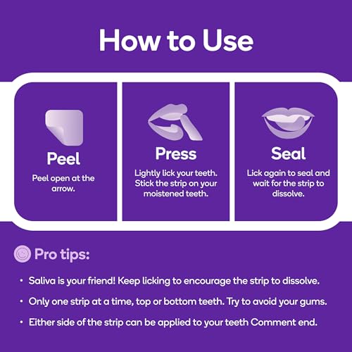 Burst Teeth Whitening Breath Strips (Polar Mint/4 Pack) | Kills 93% of Bad Mouth Germs | Up to 4 Shades Whiter in One Use | Easy to Apply/Quick Dissolving