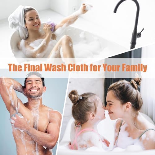 African Net Sponge Real African Exfoliating Net Bath Sponge Wash Cloth Exfoliating Washcloth African Net Cloth Body Scrubber for Shower Pink and Black