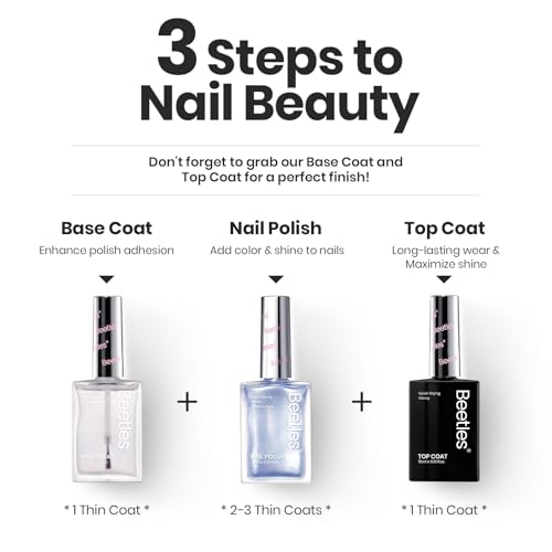 Beetles Pearl Nail Polish Set 6 Colors 15 ML Quick-drying Shimmer Glitter Pearl White Pink Blue Mermaid Nail Polish Kit, Spring Pastel Iridescent DIY Manicure Gift for Women