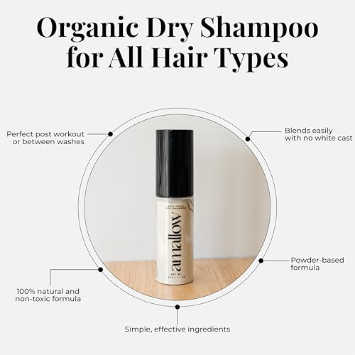 Non Toxic Dry Shampoo Powder – With Organic Ingredients - Arrowroot, Bentonite Clay, Aloe Vera, & Essential Oils – No Talc, No Aerosol - Men & Women - Great For Travel