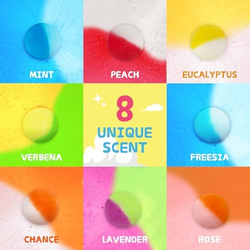 Bath Bombs for Kids with Toy Inside, 30 PCS Natrual and Organic Bubble Bath Bombs with Glow-in-The-Dark Surprise Inside, Perfect Handmade Birthday, Party, for Boys and Girls.