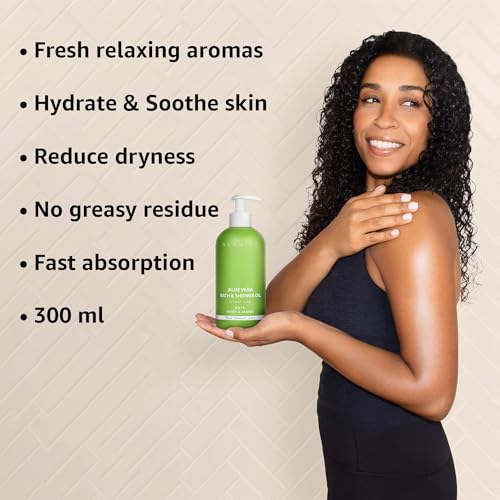 Aloe Vera In Shower Body Conditioner Natural Post Shower Care Moisturizer for Body Legs Soothing Bath Oil Honey Oats Jojoba Self Care Spa Gift