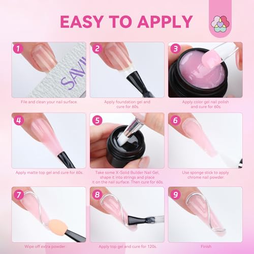 SAVILAND Solid Builder Nail Gel for Nails: Non-Sticky Sculpting Gel for Nails Art 100 g 3D Nail Gel VE Castor Oil Hard Gel for Nails Extension 3D Nail Art DIY Carving Patterns Decoration SSProAcryl X