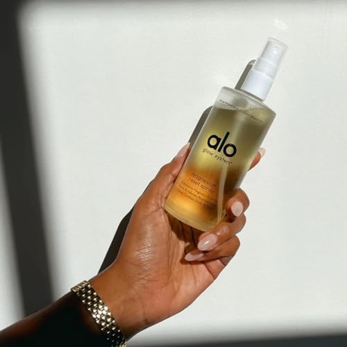 Alo Yoga Magnesium Reset Spray + Mini - Promotes Calm, Resets Body and Mind - With Soothing Magnesium, Valerian, Arnica, and Aromatherapy - 3.2 oz & 0.7 oz