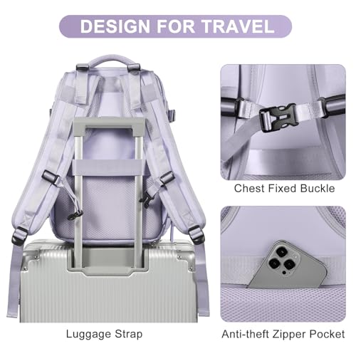coofay Travel Backpack Carry on Flight Approved Mochila De Viaje Personal Item Travel Bag Large Backpack for Travel Backpacks for Men Women Carry on Backpack for Airplanes 18x14x8 Inches Travel Bag