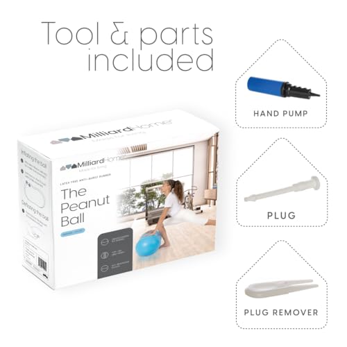 Milliard Peanut Ball Physio Roll for Exercise, Therapy, Labor, Birthing and Dog Training