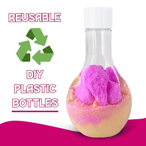 Kids Bath Bombs Powder with 12 Mini Unicorn Toys Inside – Bubble Potions for Kids with Natural Essential Oils – Bubble Bath Magic Science Kit - Blast of Fizzy Foamy & Eruption Colors – Gift Set of 4